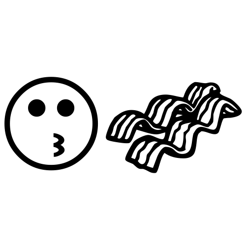 i ️.ws: 😗🥓 Emoji Domain IS AVAILABLE ( BACON, KISSING FACE)