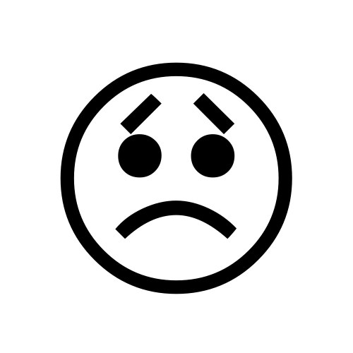 😞 Emoji Domain black and white Symbola rendering
