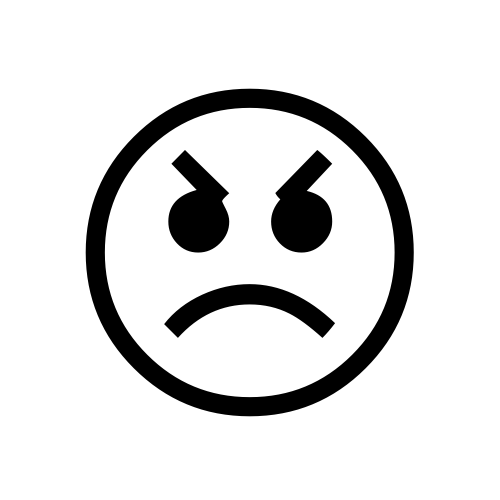 😠 Emoji Domain black and white Symbola rendering