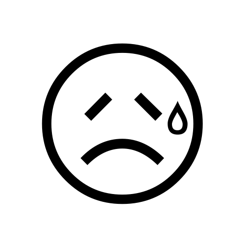 😥 Emoji Domain black and white Symbola rendering