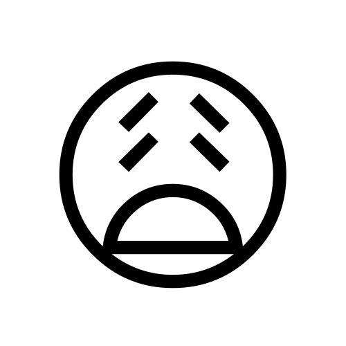 😩 Emoji Domain black and white Symbola rendering