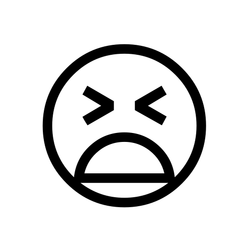 😫 Emoji Domain black and white Symbola rendering