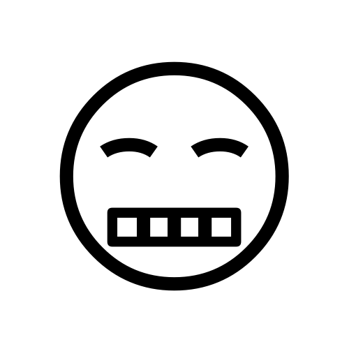😬 Emoji Domain black and white Symbola rendering