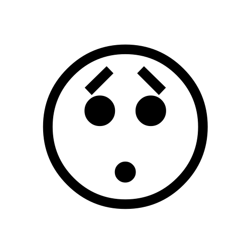 😯 Emoji Domain black and white Symbola rendering