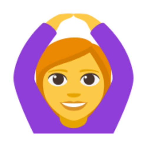 🙆‍♀ Emoji Domain EmojiOne rendering