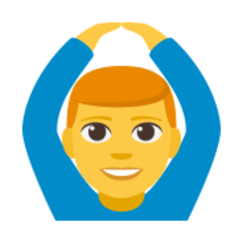 🙆‍♂ Emoji Domain EmojiOne rendering
