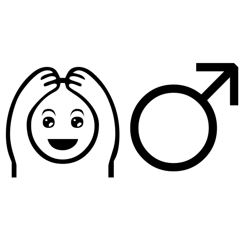 🙆‍♂ Emoji Domain black and white Symbola rendering