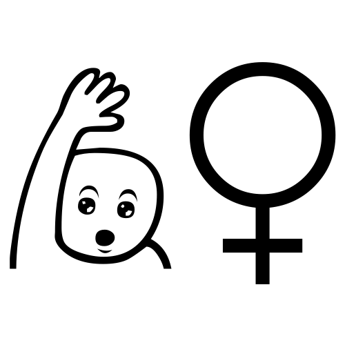 🙋‍♀ Emoji Domain black and white Symbola rendering
