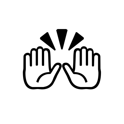 🙌 Emoji Domain black and white Symbola rendering