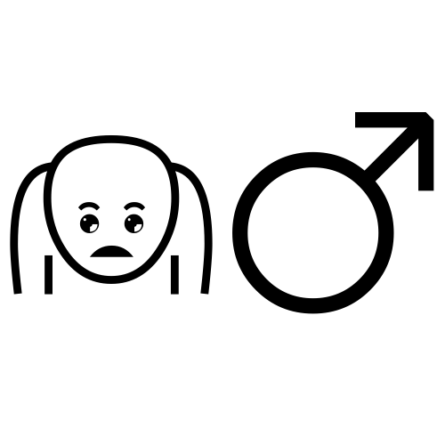 🙍‍♂ Emoji Domain black and white Symbola rendering