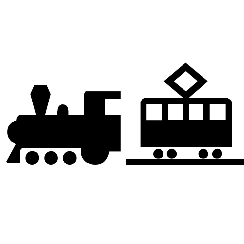🚂🚋 Emoji Domain black and white Symbola rendering
