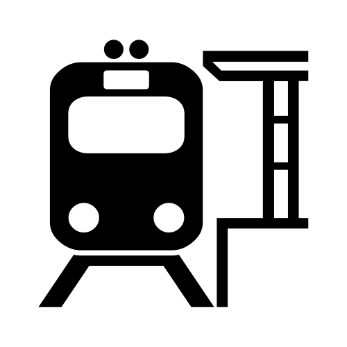 🚉 Emoji Domain black and white Symbola rendering