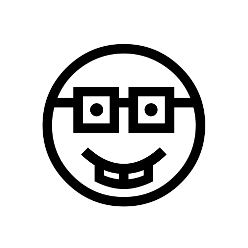 🤓 Emoji Domain black and white Symbola rendering