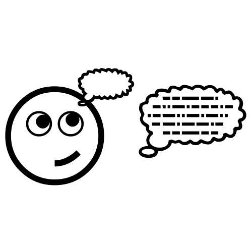 🤔💭 Emoji Domain black and white Symbola rendering