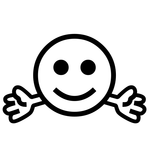 🤗 Emoji Domain black and white Symbola rendering
