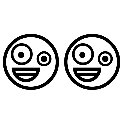 🤪🤪 Emoji Domain black and white Symbola rendering