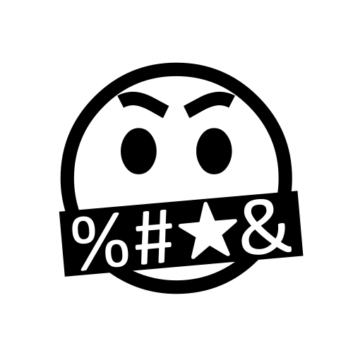 🤬 Emoji Domain black and white Symbola rendering