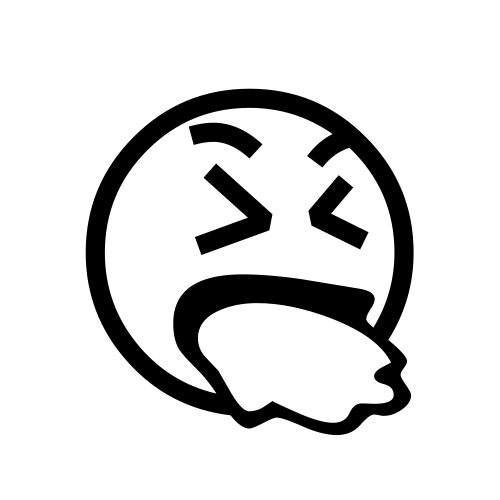 🤮 Emoji Domain black and white Symbola rendering