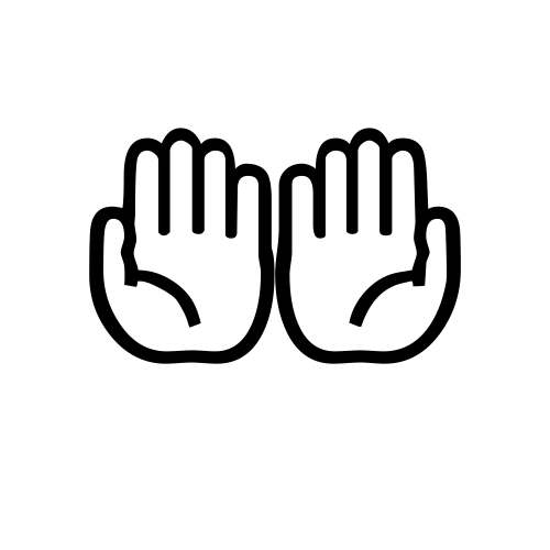 🤲 Emoji Domain black and white Symbola rendering