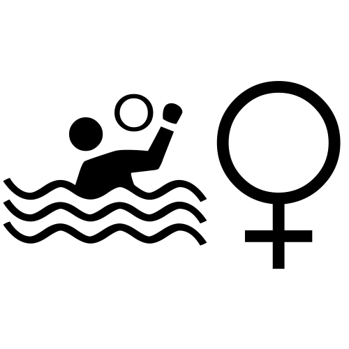 🤽‍♀ Emoji Domain black and white Symbola rendering