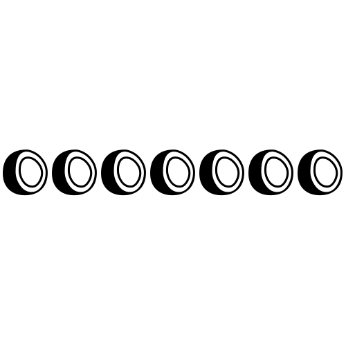🥥🥥🥥🥥🥥🥥🥥 Emoji Domain black and white Symbola rendering