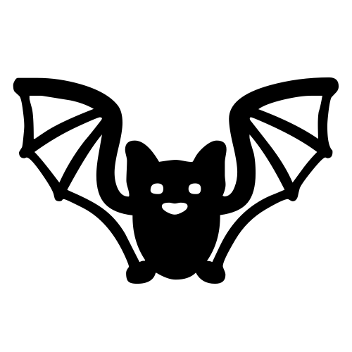 🦇 Emoji Domain black and white Symbola rendering
