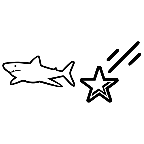 🦈🌠 Emoji Domain black and white Symbola rendering