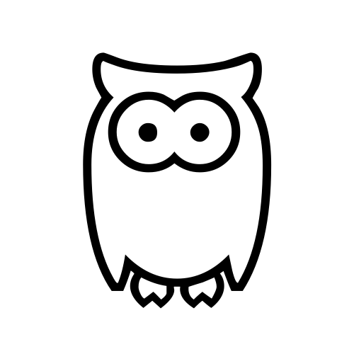 🦉 Emoji Domain black and white Symbola rendering