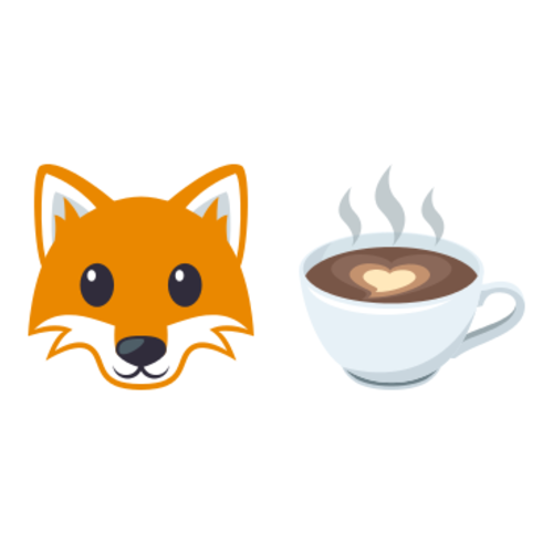 🦊☕ Emoji Domain EmojiOne rendering