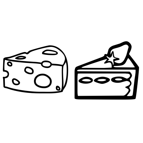🧀🍰 Emoji Domain black and white Symbola rendering