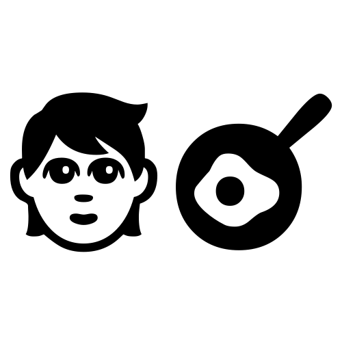 🧑‍🍳 Emoji Domain black and white Symbola rendering