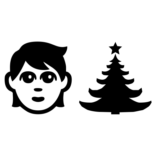 🧑‍🎄 Emoji Domain black and white Symbola rendering