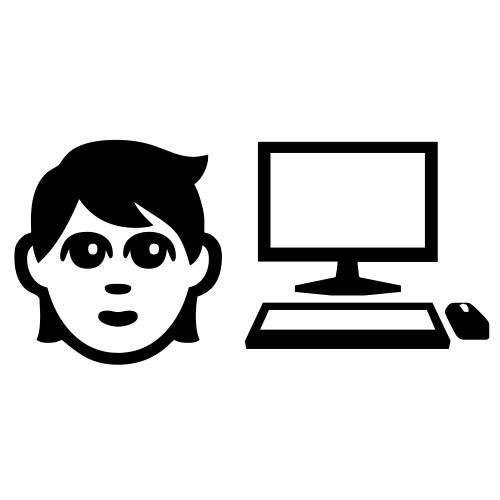 🧑‍💻 Emoji Domain black and white Symbola rendering
