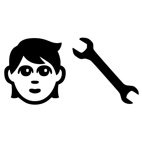 🧑‍🔧 Emoji Domain black and white Symbola rendering