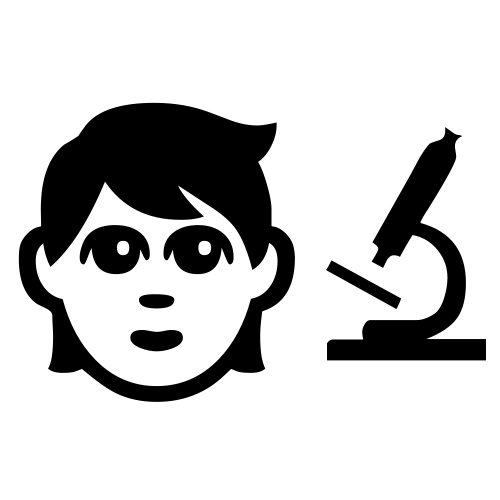 🧑‍🔬 Emoji Domain black and white Symbola rendering