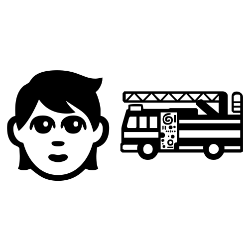 🧑‍🚒 Emoji Domain black and white Symbola rendering
