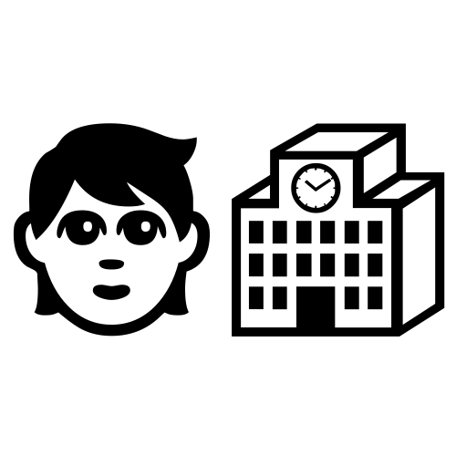 🧑🏫 Emoji Domain black and white Symbola rendering