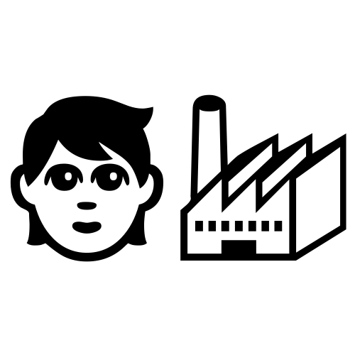 🧑🏭 Emoji Domain black and white Symbola rendering