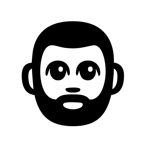 🧔 Emoji Domain black and white Symbola rendering