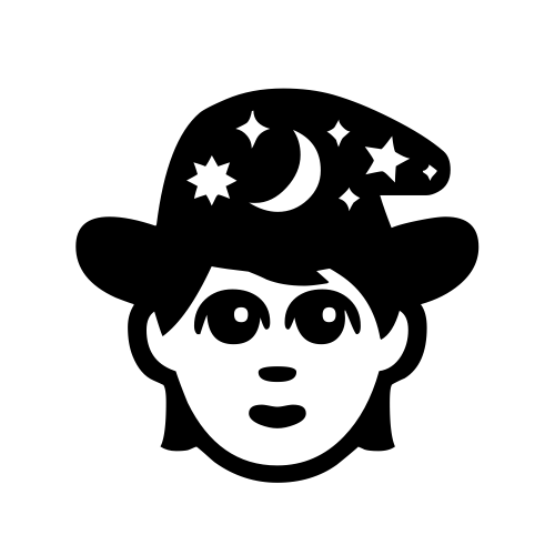 🧙 Emoji Domain black and white Symbola rendering
