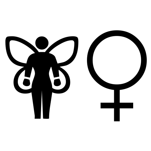🧚♀ Emoji Domain black and white Symbola rendering