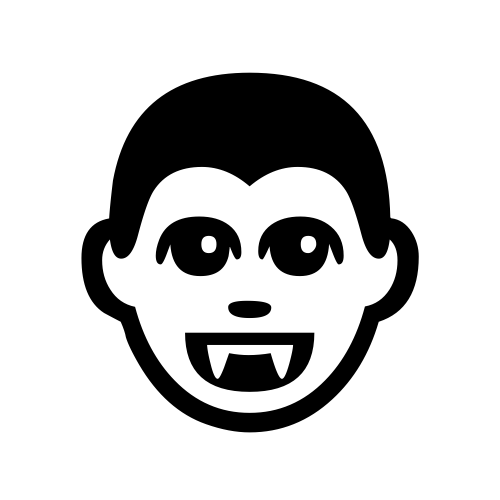 🧛 Emoji Domain black and white Symbola rendering