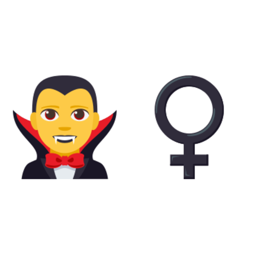 🧛♀ Emoji Domain EmojiOne rendering