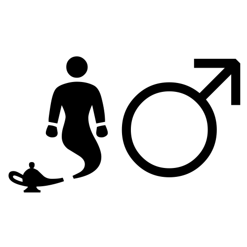 🧞♂ Emoji Domain black and white Symbola rendering