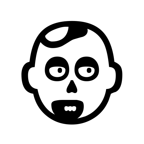🧟 Emoji Domain black and white Symbola rendering