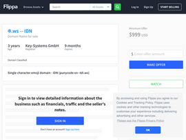 ❄.ws emoji domain screenshot