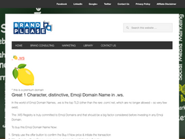 🍋.ws emoji domain screenshot