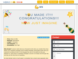 💪.ws emoji domain screenshot