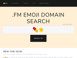 🤑.fm emoji domain screenshot